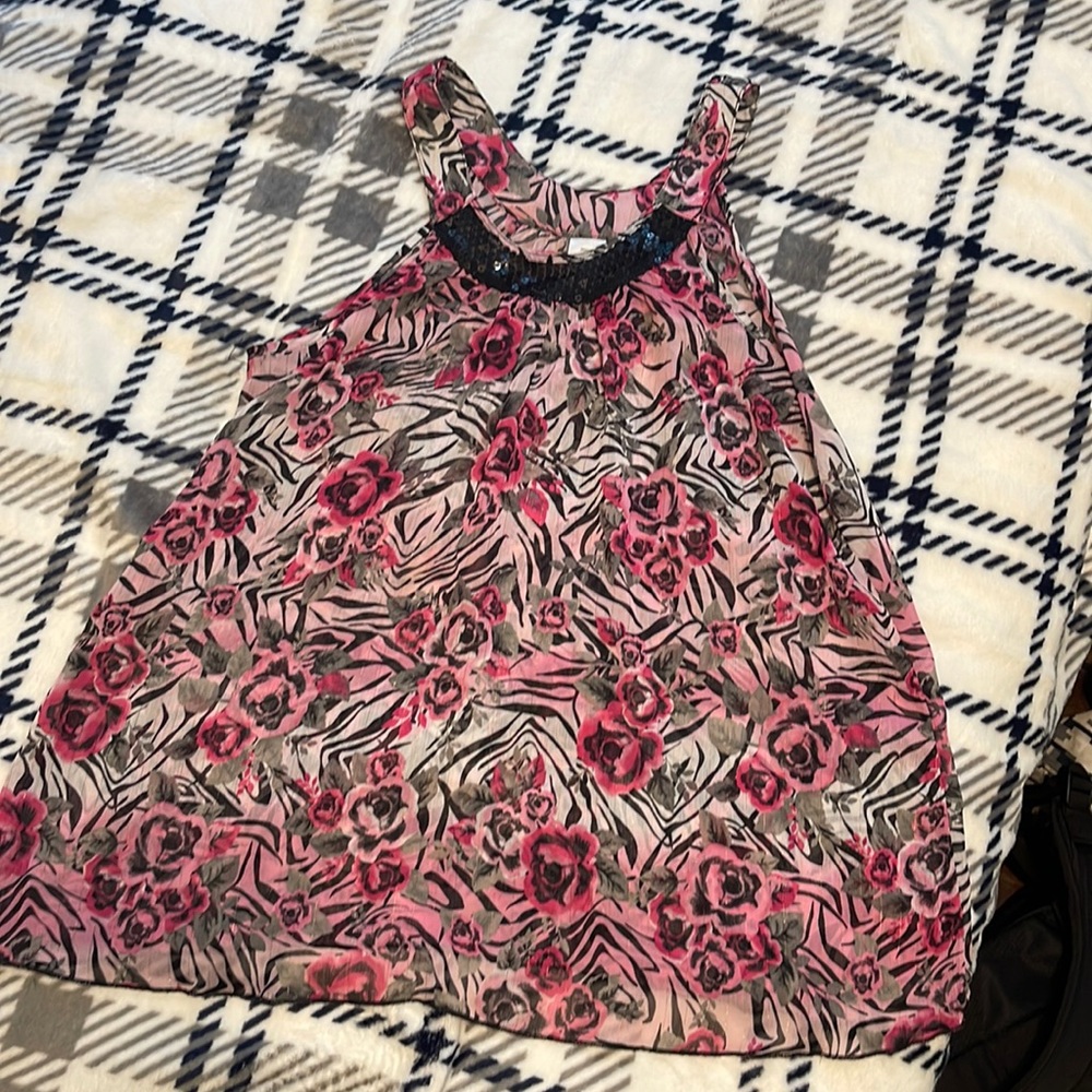 Girls sheer floral top
